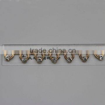 Xuran Metal Buckle Garment Accessories Strass Chain Link Chain