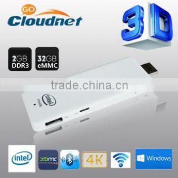 Windows8.1 TV Stick intel Computer Stick with Intel Bay Trail Z3735F Quad Core CPU Smart Mini PC Pocket Computer with Bluetooth