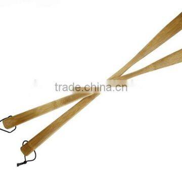 Bamboo long handle shoe horn