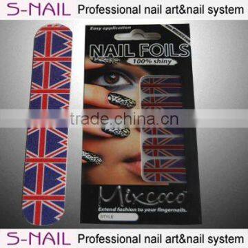 2016 New fashion nail resin decorated nail art,doule sided nails,nail sticker and file set