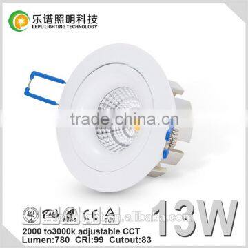 New Design13W 15W Sharp COB Downlight Ra99 CCT Adjustable LED Downlight Price photo-2