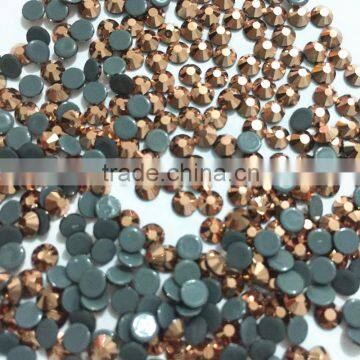 new arrival rose gold color heat transfer iron on crystal rhinestone