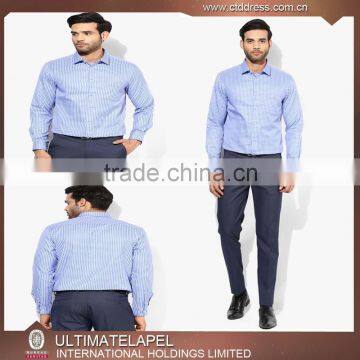 2016 Hot Slim Fit 100% Cotton Custom New Pattern Check Shirt