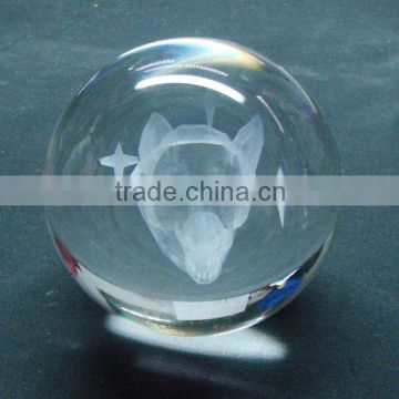 Crystal Ball with 3D Laser Engraving