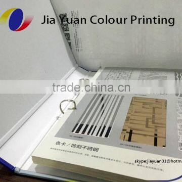Leather PU Paper Material portfolio Type file folder expandable D ring biner