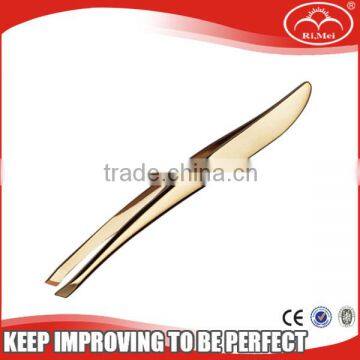 High Quality Glod Plated Slanted Eyebrow Tweezers