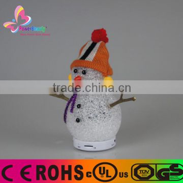 unique new products Bluetooth 3W home decoration rgb led Snowman speaker