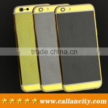 18k 24k gold plated for iphone 6 6 plus housing with carbon fiber