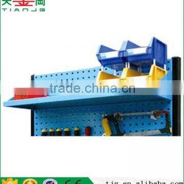 China Popular TJG-KF06 Warehouse For Plastic Bins Metal Tools Rack Hanging Shelf Panel Tool Hanging Board photo-2