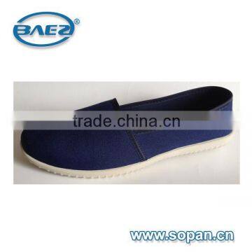 simple but popular women injection shoes with coton fabric upper