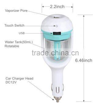 2 in 1 aroma diffuser 50ml USB humidifiers car charger