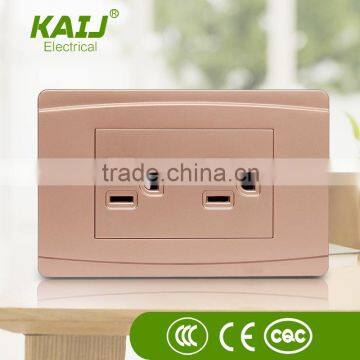 Wall Mount 15A 300V Power Electrical Double Pin Switch Socket photo-5