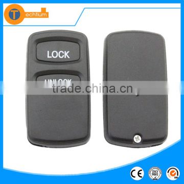 car remote key shell cover shell blank with 2 button with logo for mitsubishi pajero asx 2013 grandis mirage