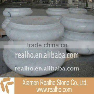 white stone column cap