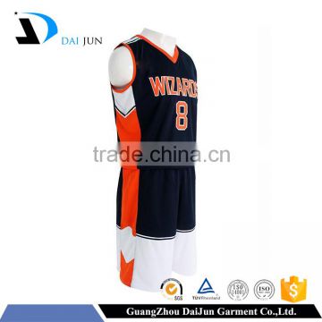 Daijun OEM best price black design cheap youth basketball uniforms