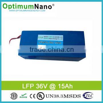 Deep Cycle 36V 15Ah LiFePO4 Battery for E-bike