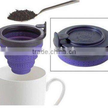 Collapsible Food Grade Silicone Tea Infuser,FDA/LFGB Approval