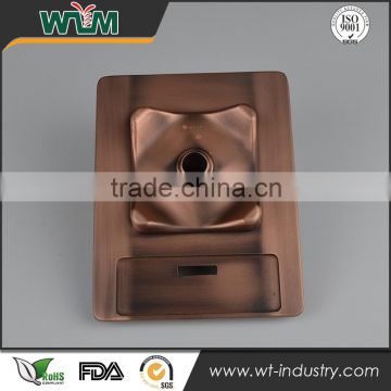 Aluminum gravity die casting for electroplate coffee machine base