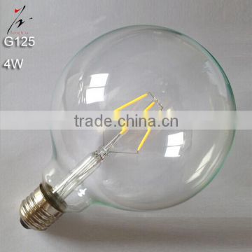 Led Filament Bulb G125 4W/6W/8W Filament Led Bulb E27 Clear Glass Led Light