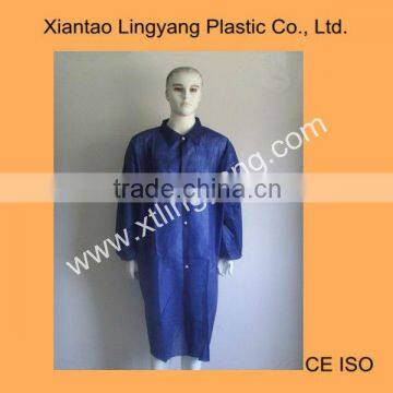 Dark Blue Disposable Lab Coat