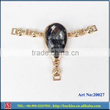 Cheap Price Metal Shoe Chain Buckle With Glass