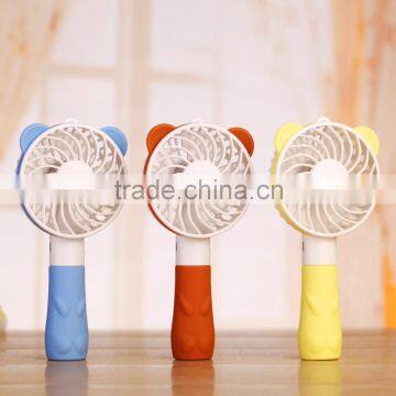 Cute Bear Design Rechargecable Handheld USB Fan Battery / USB Operated Cooling Fan