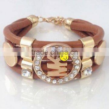 Fashion Vintage Pu Leather Lady Leather Bracelet Arm Band photo-2