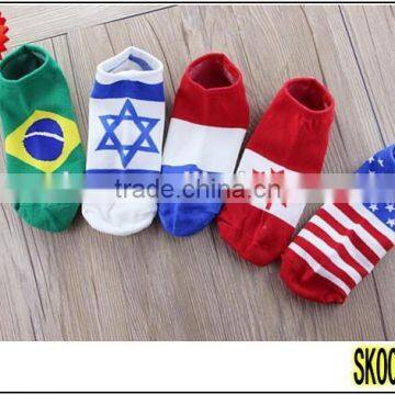 Newest Design World Cup Football Socks , Brazil Canada US France UK World Cup Football Socks