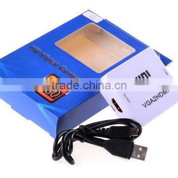 Hot Sell Mini VGA TO HDMI Converter , Vga2hdmi Converter Dengan With Audio 1080P 3D photo-6