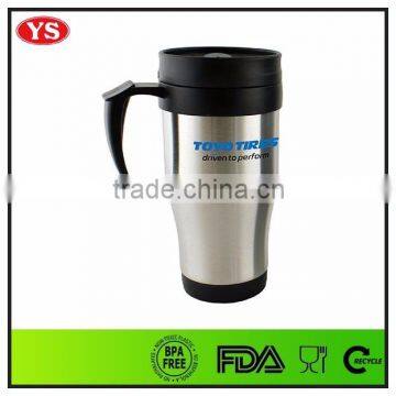 Promotional 14 oz double wall tumbler stainless steel with handle