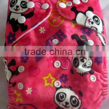2016 New Design Wholesale MINKY Printed Baby Boy Girl Cloth Diapers, Eco-friendly MINKEE Cloth Nappy photo-5
