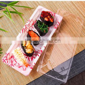 SM1-1102Clover prited disposable sushi trays wholesale