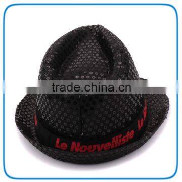 Cheap Black Personalized Birthday Glitter Caps Red Gold Kids Costome Mens Funny Led Light up Flashing Sequins Fedora Party Hats photo-4