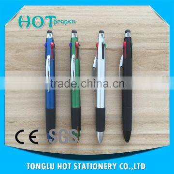 4 COLOR ball pen with stylus, touch Ipad