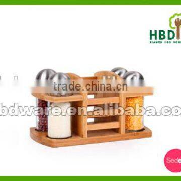 2016 Best Selling Premium Custom Made Glass Bottle Spice Rack Set,salt and Pepper Shakers photo-3