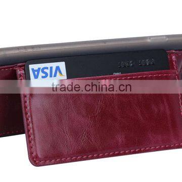 Leather Stand Back Case With Card Holder for Mobile Phone 6 photo-5