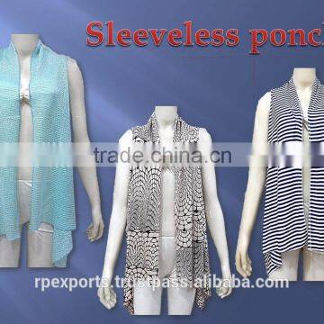 New Fancy Multi Sleeveless Poncho