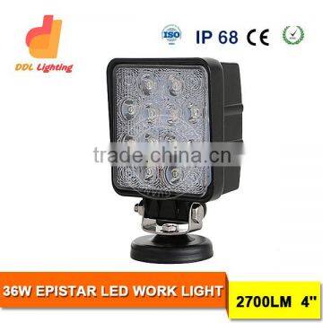 Wholesale price 36S Square 36W E-pistar Car Led Light Off Road Led Work Light Motor light work