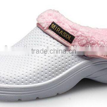 2015 new indoor white winter nurse clogs shoes