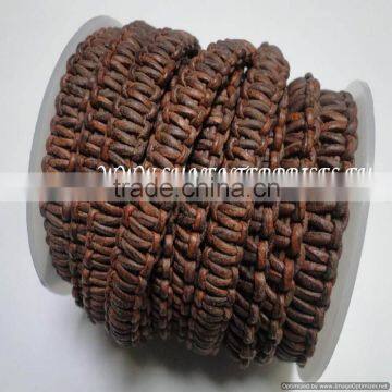 Braided Leather Round Braided Leather Cord photo-4