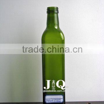 Green Glass Olive Oil Bottle