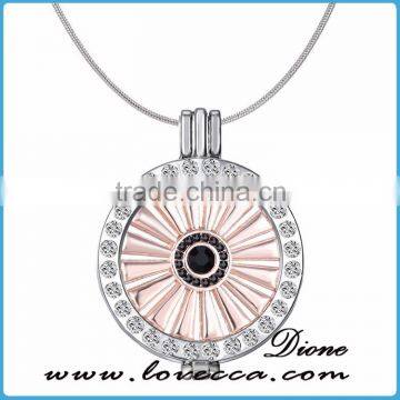 DIY Customized Round Coin Blank Beautiful Gold Pendant Necklaces