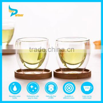 High Quality Custom Double Wall Shaker Small Joyshaker Glass Tea Cup