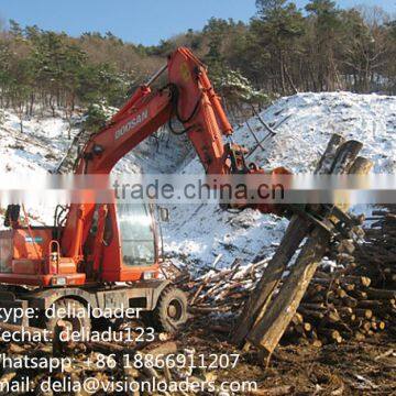 DX140LC Excavator hydraulic log grapple, Customized Excavator Wearable log grapple garb/log grapple fork made in China