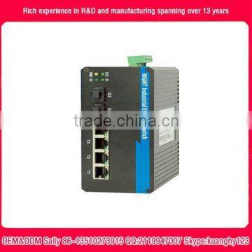 4-Port 10/100T + 2-Port 100/1000X SFP Industrial Ethernet Poe Switch,industrial media converter