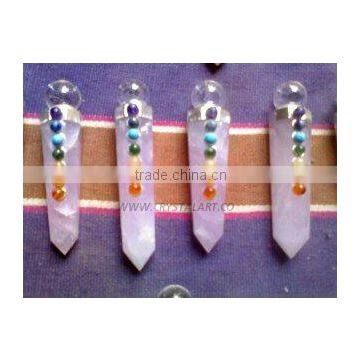 Rose Quartz Point Chakra Healing Wand