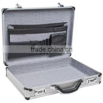 17.5" x 4" x 13" Silver Aluminum Briefcase