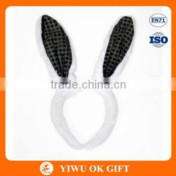 Easter Black Sequin Bunny Ear Headband