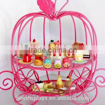 Princess Pumpkin cinderella carriage cup cake stand for child party(CS-U-663)