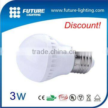 Good and cheap 3W OEM led bulb in shenzhen 2016 E27 Die-casting aluminum